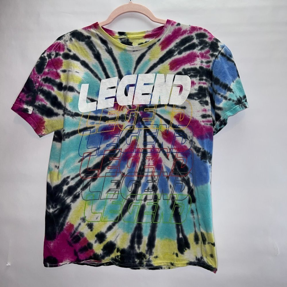 BOYS Tie Dye Legend Short Sleeve Tee Shirt Size L
